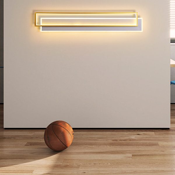 Minimalist Personalized Creative LED Three Color Dimming Strip Wall Lamp - Image 3