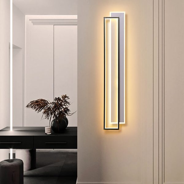 Minimalist Personalized Creative LED Three Color Dimming Strip Wall Lamp - Image 5