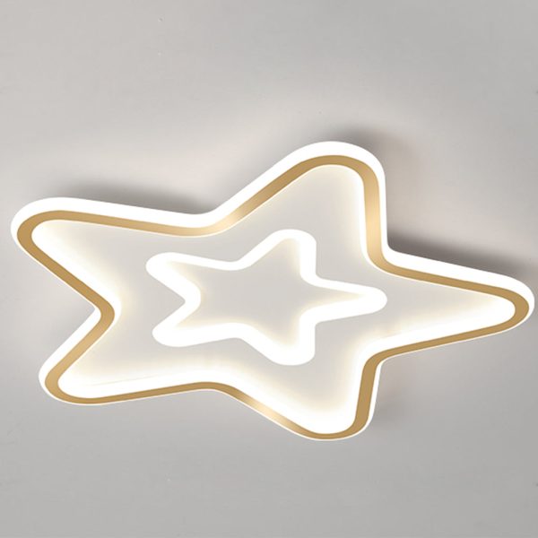 Nordic Simple LED Ultra-thin Five Pointed Star Ceiling Light Kid's Bedroom Lamp - Image 7