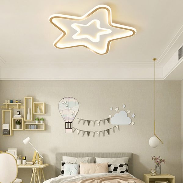 Nordic Simple LED Ultra-thin Five Pointed Star Ceiling Light Kid's Bedroom Lamp - Image 5