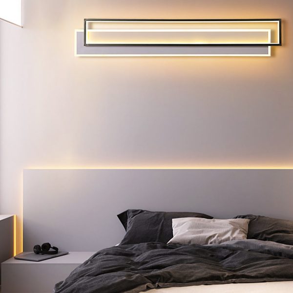 Minimalist Personalized Creative LED Three Color Dimming Strip Wall Lamp - Image 4