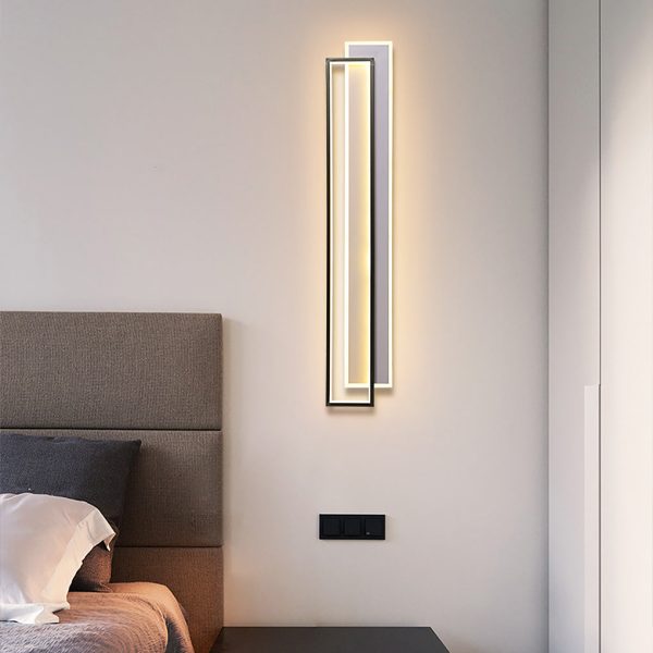 Minimalist Personalized Creative LED Three Color Dimming Strip Wall Lamp - Image 9