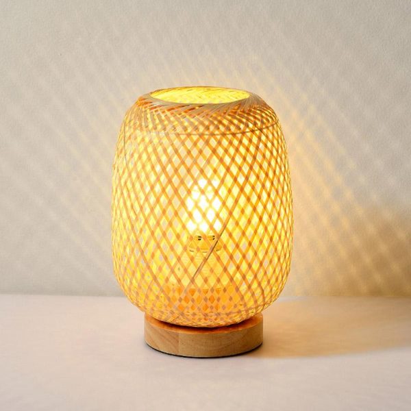 Japanese Rattan Table Lamps Natural Ambient Lighting Charm - Image 6