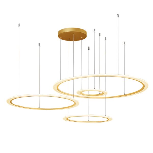 4 Circles Artistic Dimmable LED Modern Pendant Lighting Chandeliers - Image 10