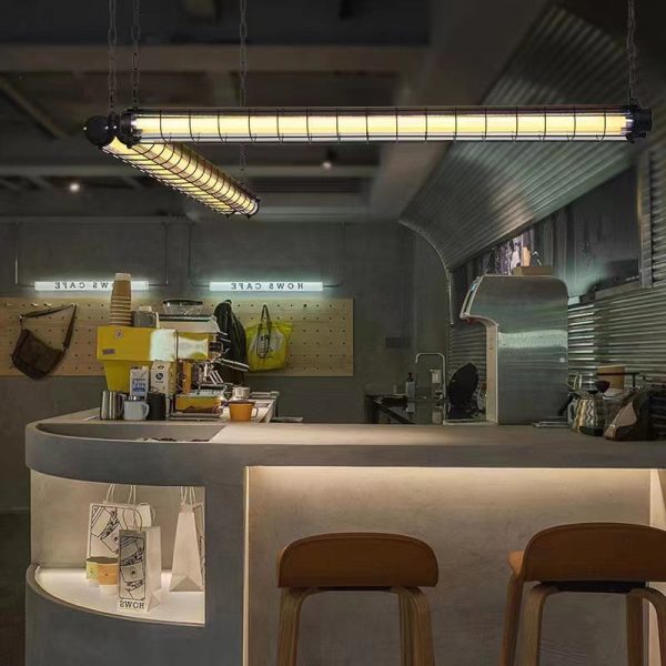 Contemporary Industrial Long Hardware Acrylic 1/2 Light Island Light Chandelier For Dining Room - Image 11