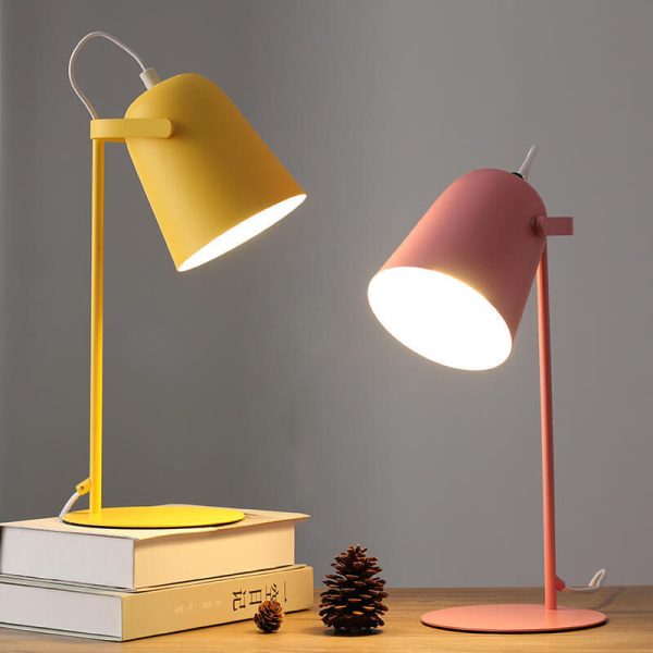 Nordic Macaron Color Creative Iron Bucket Design 1-Light Table Lamp - Image 6