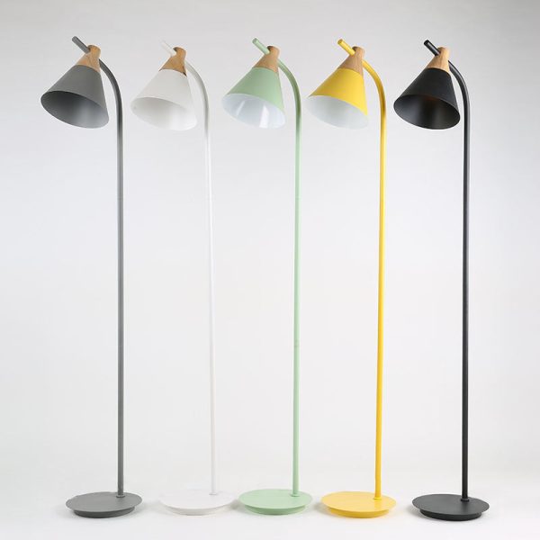 Nordic Creative Macaron Cone Shade 1-Light Standing Floor Lamp - Image 7