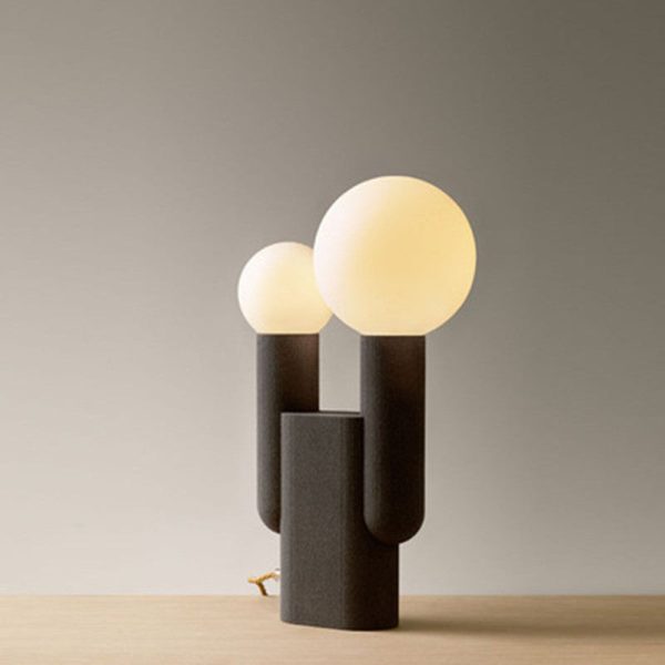 Modern Minimal Cactus Resin 2-Light Table Lamp - Image 6