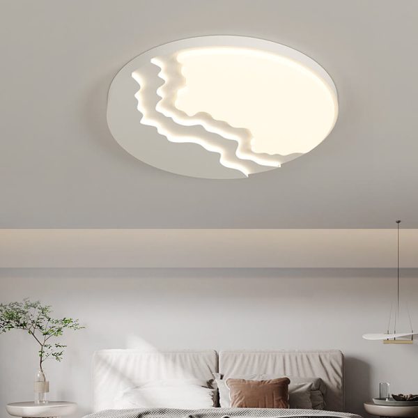 Modern Minimalist Creative Acrylic Wave LED Flush Mount Ceiling Light - Image 2
