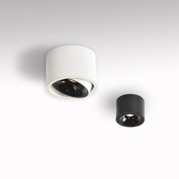 Modern Minimalist Round Spotlight Adjustable LED Flush Mount Ceiling Light