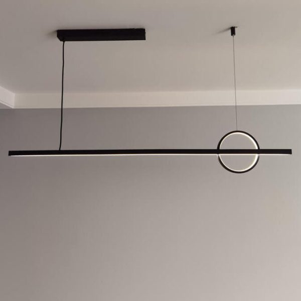 Modern Minimalist Line Circle Design Island Light LED Chandelier - Image 3