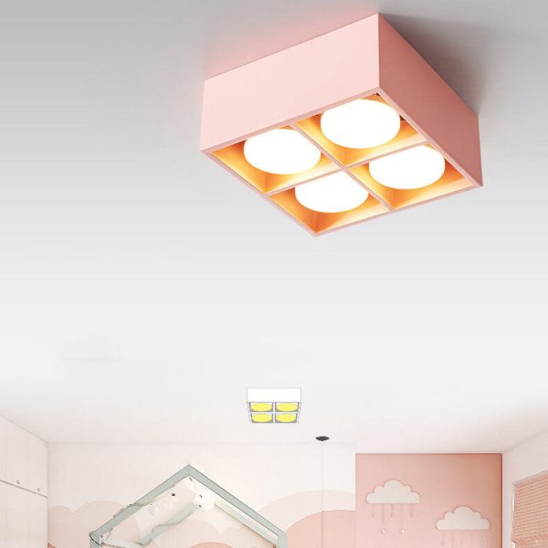 Minimalist Square Box Spotlight Iron LED Flush Mount Ceiling Light - Image 24