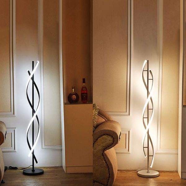 Minimalist 1-Light Spiral LED Standing Floor Lamps - Image 3