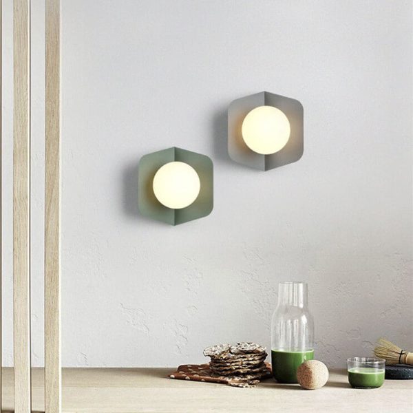 Glass Ball 1-Light Single Globe Sconce Lamp