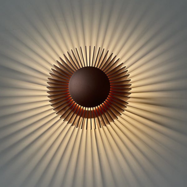 Modern Minimalist Aluminum Round Sun Flower Design LED Wall Sconce Lamp For Living Room - Image 2