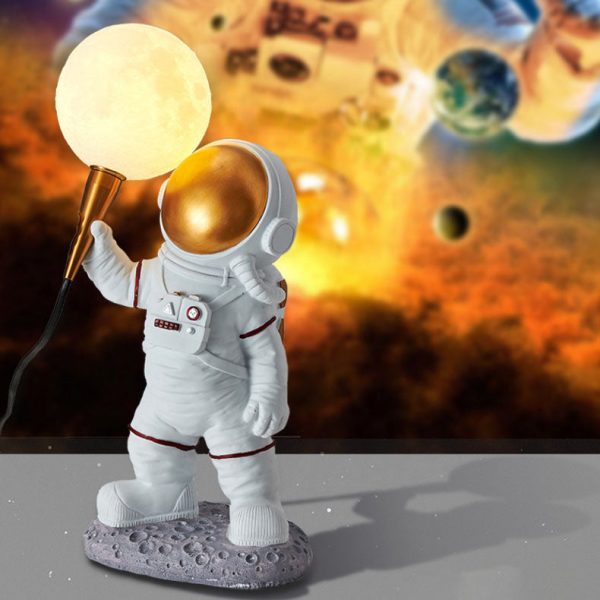 Contemporary Creative Cartoon Astronaut Resin ABS 1-Light Wall Sconce Lamp For Bedroom - Image 15