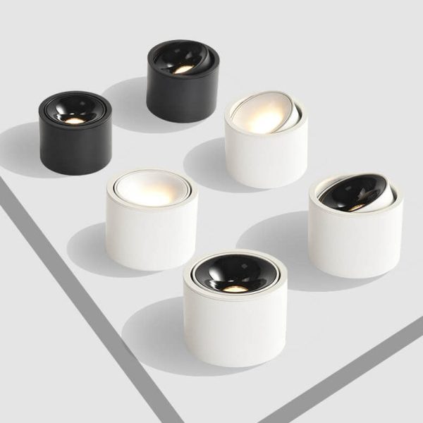 Modern Minimalist Round Spotlight Adjustable LED Flush Mount Ceiling Light - Image 11