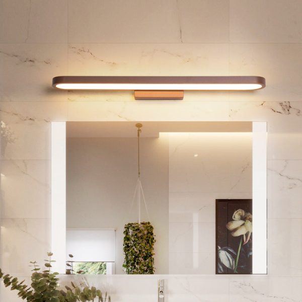 European Minimalist Circular Aluminum Vanity Light LED Mirror Front Wall Sconce Lamp - Image 3