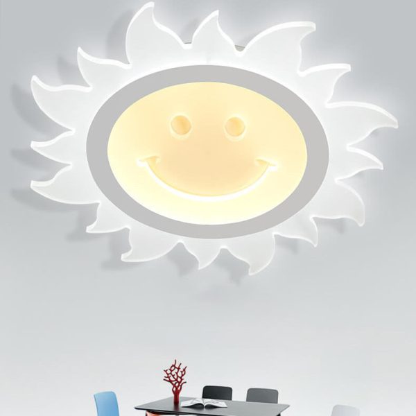 Creative Cartoon Smiley Sun LED Flush Mount Ceiling Light - Image 21