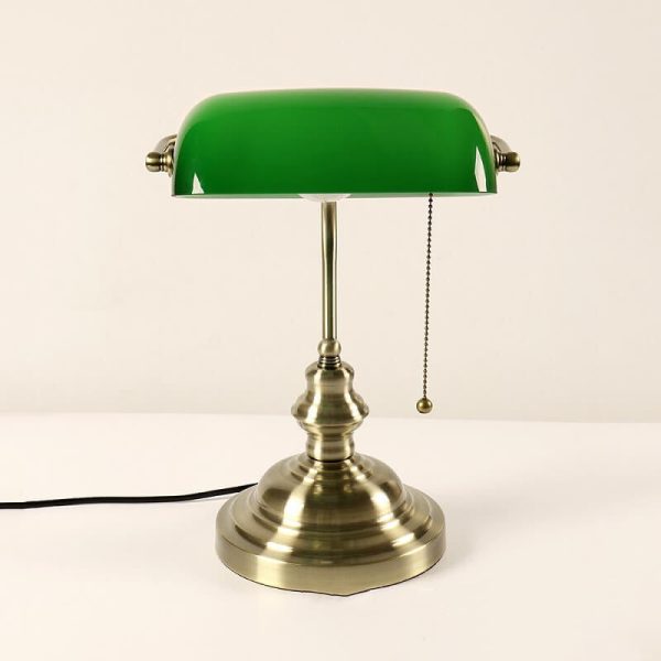 Retro Colored Glass Metal Base 1-Light Zipper Table Lamp - Image 9