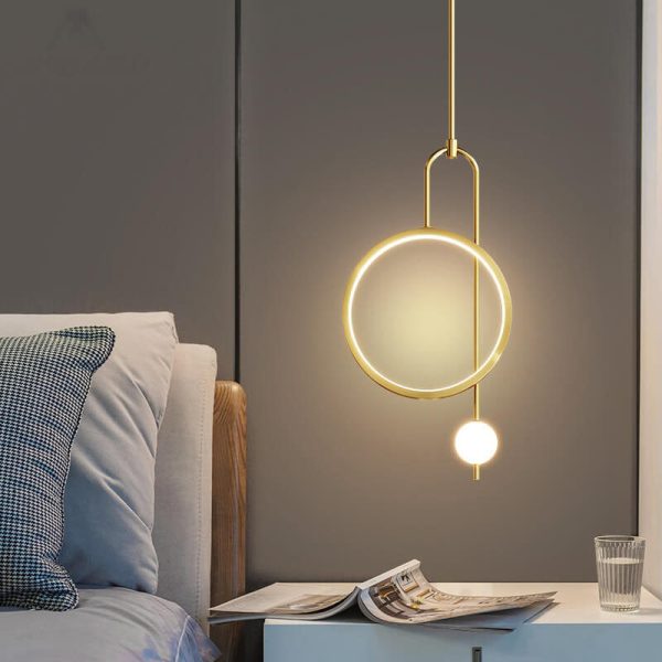European Minimalist Light Luxury Circular Hardware Acrylic LED Chandelier - Image 7