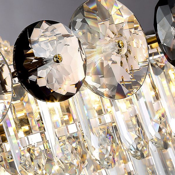 Contemporary Luxury Half Round Ball Crystal Iron 8/10/11/14/17/24 Light Chandelier For Living Room - Image 11