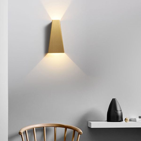 Modern Minimalist Brushed Aluminum Geometric Square LED Wall Sconce Lamp - Image 21