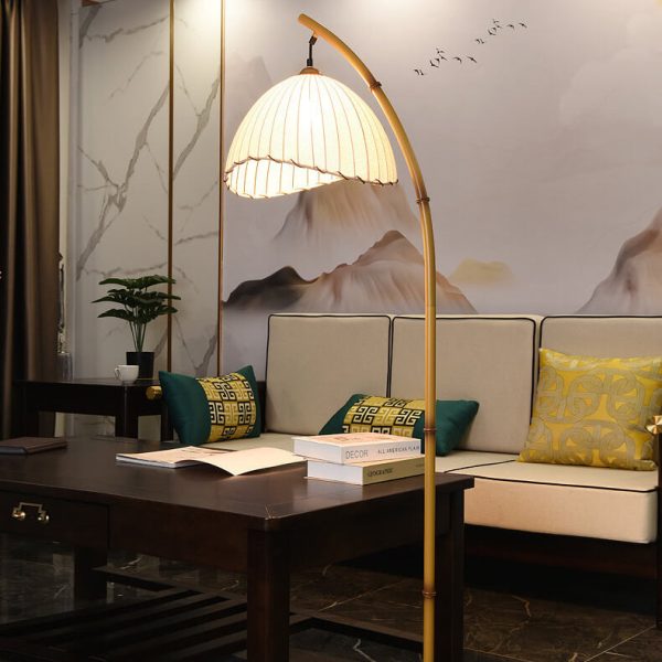 Retro Zen Simulation Bamboo Pole 1-Light Standing Floor Lamp - Image 13