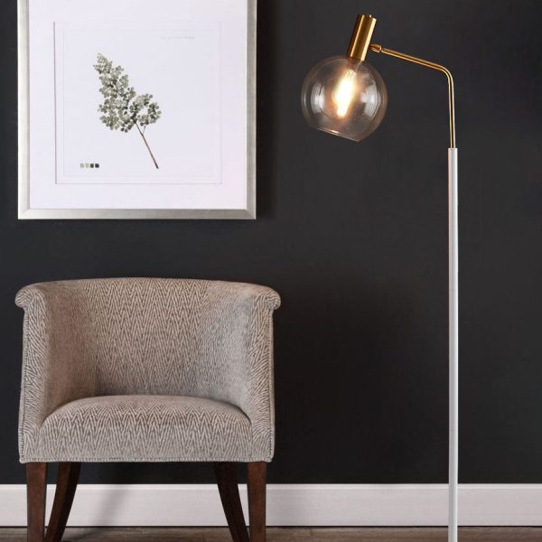 Nordic Minimalist Glass Dome Shade Marble Base 1-Light Standing Floor Lamp - Image 10