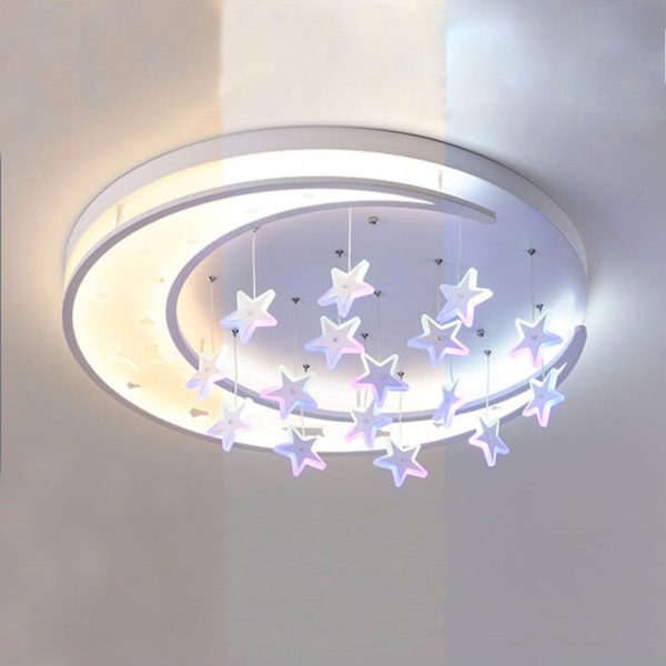 Modern Creative Star Hanging Round LED Flush Mount Ceiling Light - Image 12