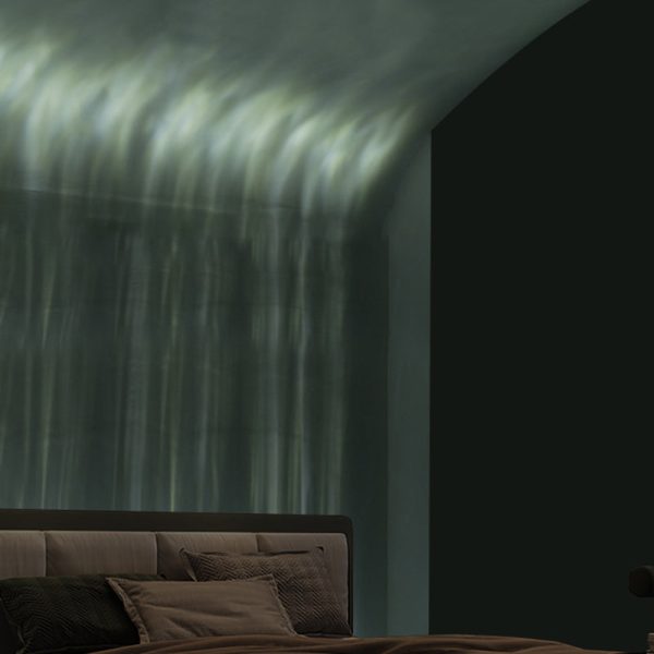 Modern Art Deco Dynamic Water Pattern Rectangle Cylinder Aluminum Acrylic LED Standing Floor Lamp For Living Room - Image 15