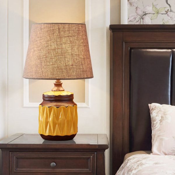 Modern Light Luxury Simple Ceramic Cylindrical 1-Light Table Lamp - Image 9