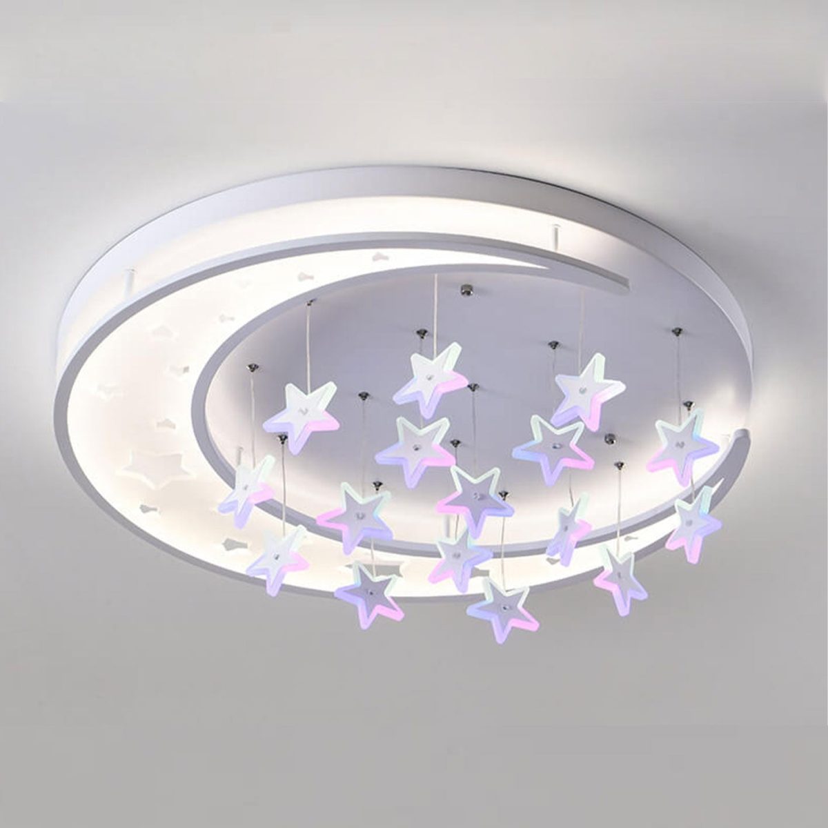 Modern Creative Star Hanging Round LED Flush Mount Ceiling Light - Image 14