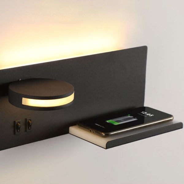 Modern Simple Flat Reading USB Smart LED Wall Sconce Lamp - Image 13