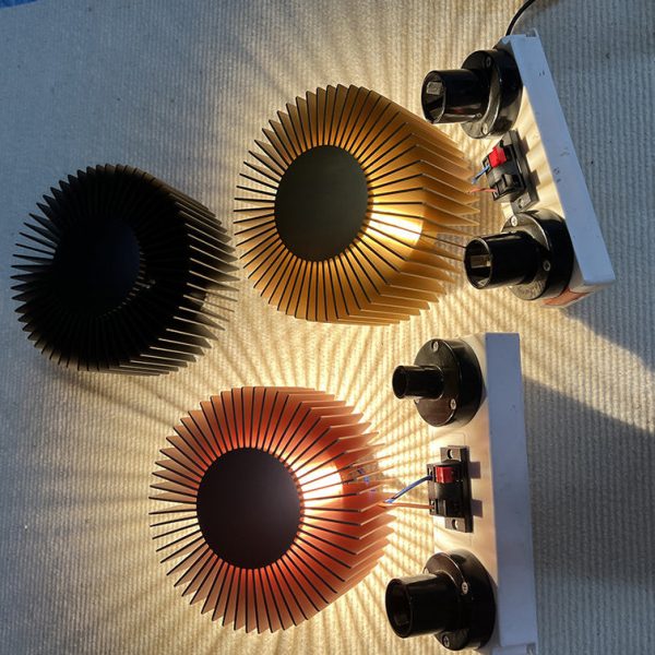 Modern Minimalist Aluminum Round Sun Flower Design LED Wall Sconce Lamp For Living Room - Image 10