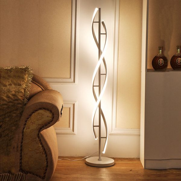 Minimalist 1-Light Spiral LED Standing Floor Lamps - Image 9