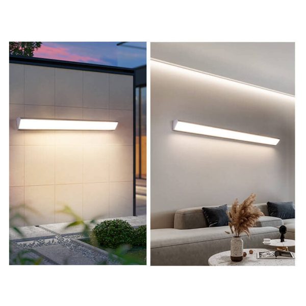 Modern Minimalist Aluminum Acrylic Waterproof Long Outdoor Indoor LED Wall Sconce Lamp - Image 23