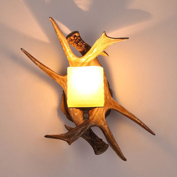 Modern Retro Antler 1-Light Glass Wall Sconce Lamp - Image 13