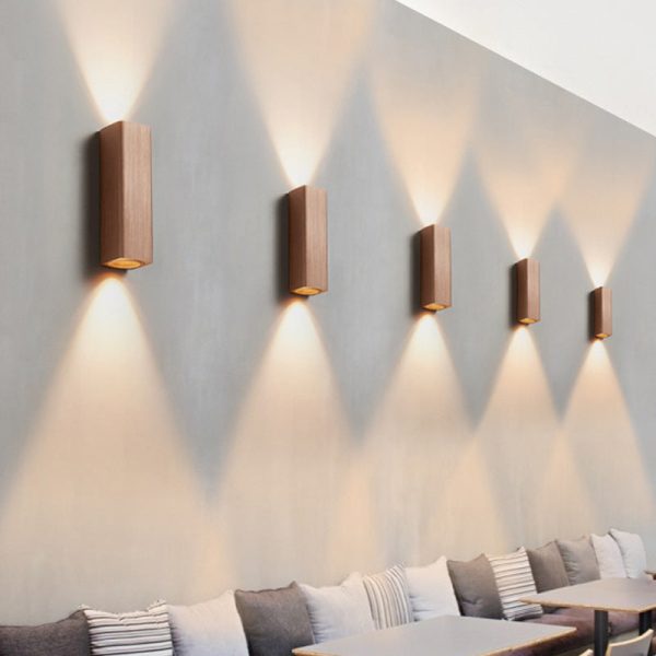 Nordic Minimalist Brushed Aluminum Rectangular Column LED Wall Sconce Lamp - Image 18
