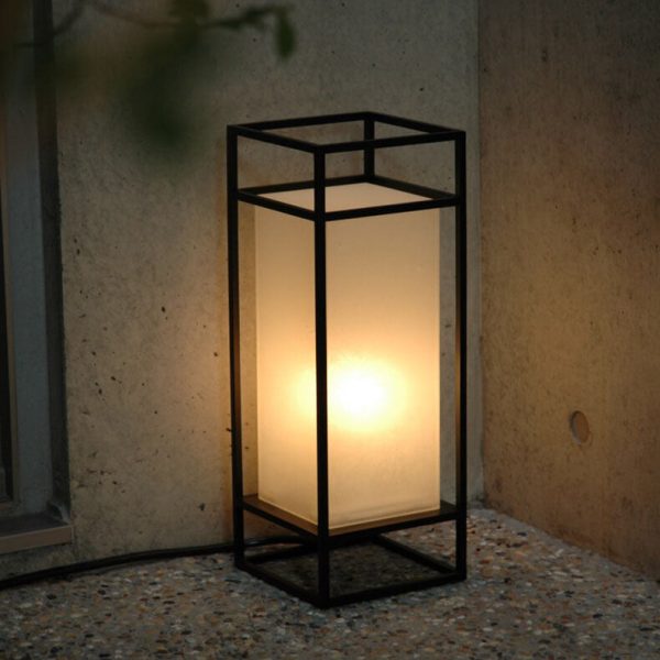 Japanese Tatami Rectangular Iron Fabric 1-Light Standing Floor Lamp - Image 2
