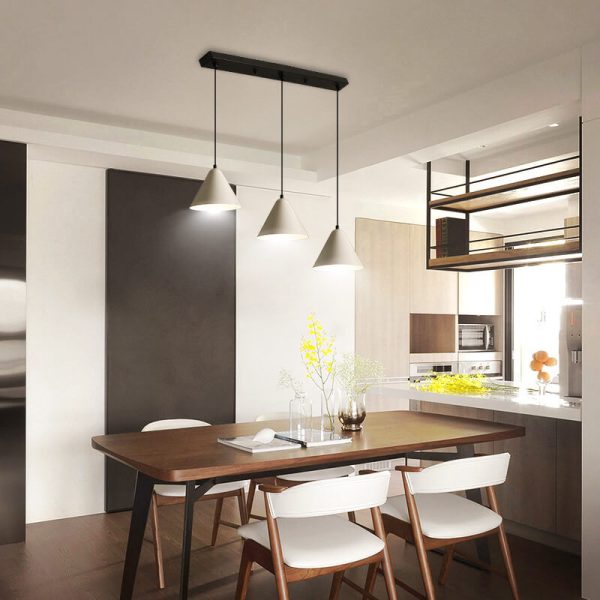 Nordic Creative Simple Wrought Iron Horn Island Light 3-Light Chandelier - Image 2