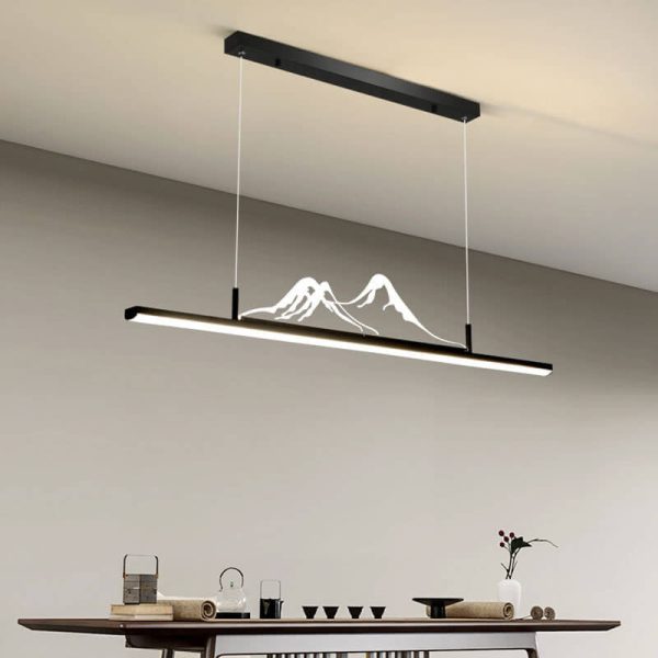 Chinese Style Retro Long Strip Mountain Peak Design Decorative LED Chandelier - Image 20