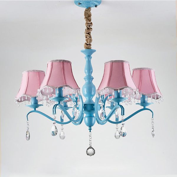 Modern Creative Cone Iron Crystal Fabric 5/6/8 Light Chandelier - Image 9