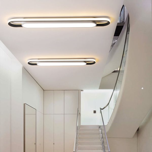 Modern Nordic Geometric Rectangular Acrylic Iron LED Flush Mount Ceiling Light - Image 16