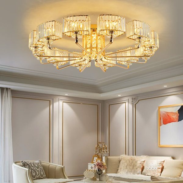 Modern Light Luxury Crystal 6/8/10/12- Light Flush Mount Ceiling Light - Image 3