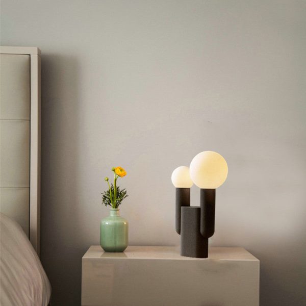 Modern Minimal Cactus Resin 2-Light Table Lamp - Image 7