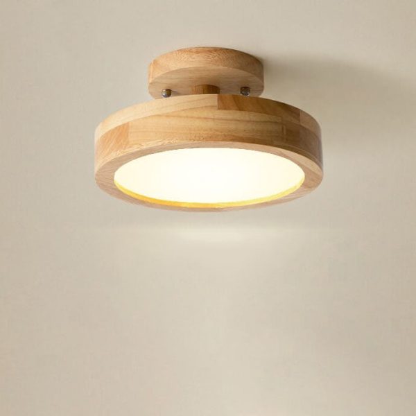 Nordic Log Round LED Semi-Flush Mount Ceiling Light - Image 17