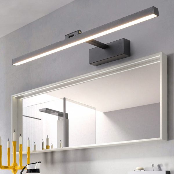 Modern Minimalist Long Iron Aluminum PC LED Vanity Light Wall Sconce Lamp For Bathroom - Image 17