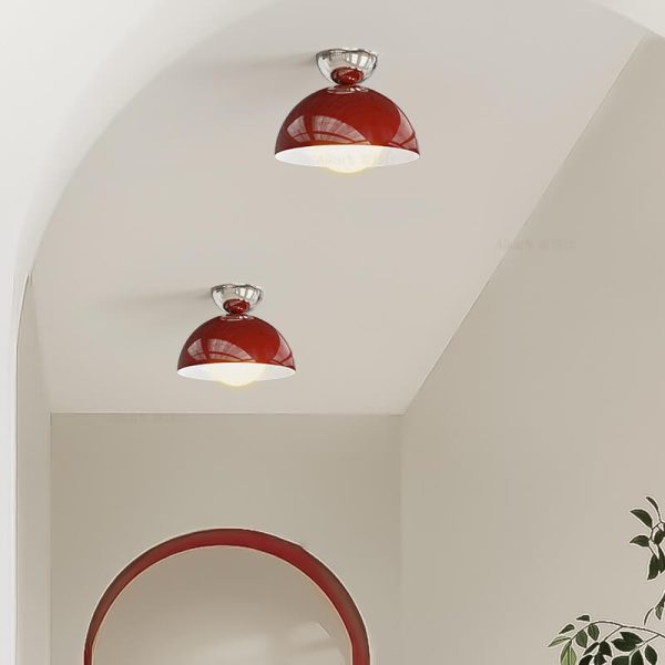 Modern Simple Wrought Iron Semi-Circle 1-Light Semi-Flush Mount Lighting - Image 12