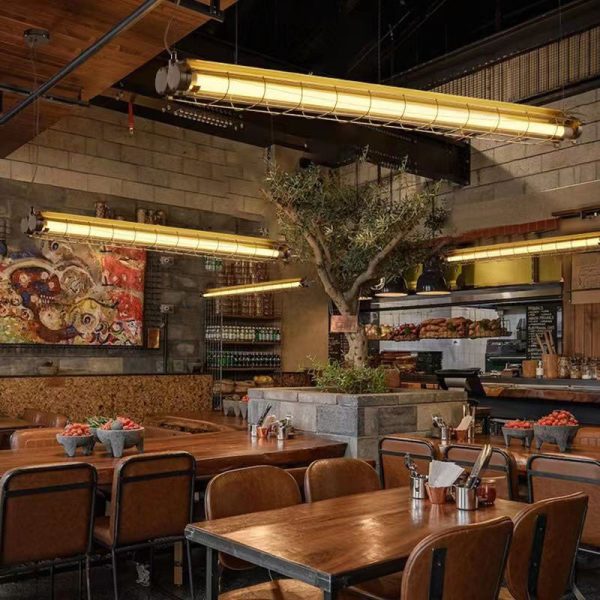 Contemporary Industrial Long Hardware Acrylic 1/2 Light Island Light Chandelier For Dining Room - Image 8